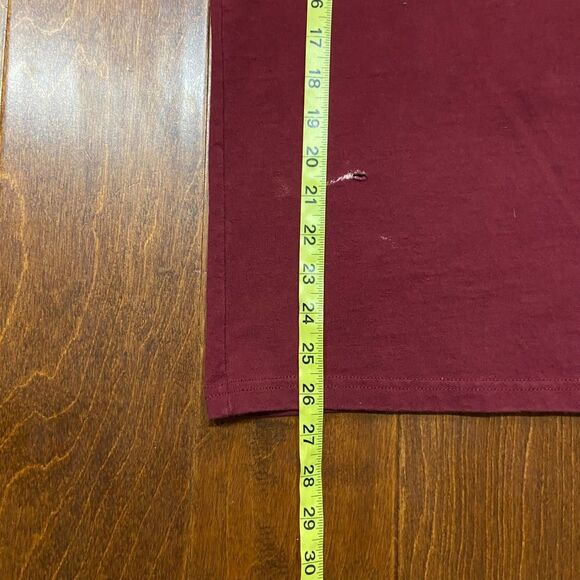 Champion Basic Fit Vintage 90s Maroon Red Cotton T-Shirt Men's Size Small - Picture 9 of 9